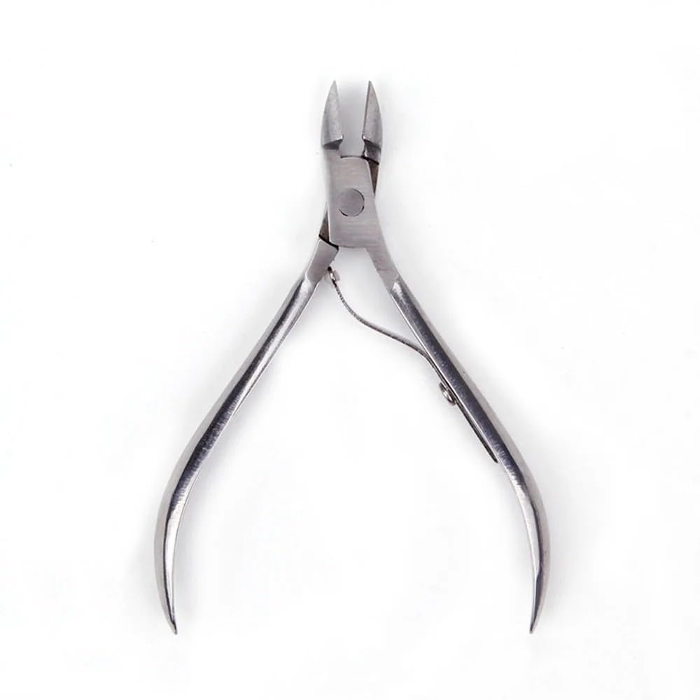 1Pc Stainless Steel Nail Cuticle Scissors Nipper Clipper Manicure Pedicure Tools Golden Handle Scissor Art Too,Silver