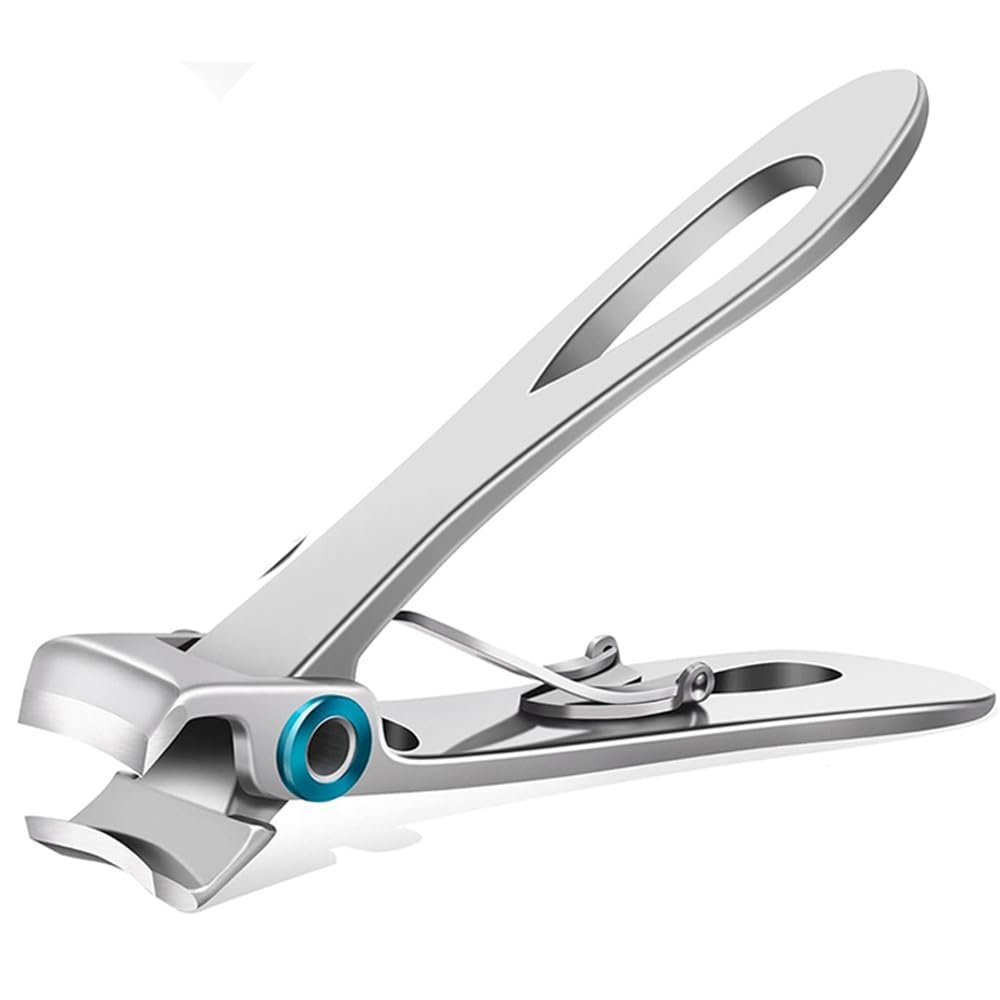 1PC Professional Nail Clippers Carbon Steel Nail Cutter Black Sliver Repair Finger Toe Tools Finger Toe Scissors,Silver