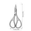 1pcs Professional Nail Clipper Scissors Eyebrow Eyelash Curved Blade Manicure Pedicure Nail Toenail Clipper,Silvery view 2