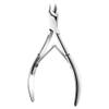 1pc Iridescent Stainless Steel Nipper Golden Silvery Cuticle Cutter Nail Nippers Scissors Manicure Remover Tool,Silvery view 1