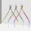3Pcs/Set Nail Tools Pushers Romover Rose Gold Cuticle Nippers Scissors Stainless Steel Nail Art Manicure Accessory,Colorful view 3