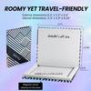 Fillwie Empty Magnetic Makeup Palette with Mirror, Spatula, 20 Metal Stickers, Suitable for Eyeshadow Lipstick Blush Powder Highlighter and Contour, DIY Refillable, Holographic Stripes (Black, Medium) view 4