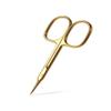 1 Piece Stainless Steel Straight Head Grooming Scissors for Facial Hair, Manicure, Nails, Beard, Eyebrows, Eyelashes, Cuticles,Gold,1pcs view 1