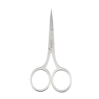 1PC Nails Art Scissor Makeup Eyebrow Eyelash Trimmer Facial Hair Remover Manicure Scissor Nail Cuticle Tool Accessories Scissors,Silver