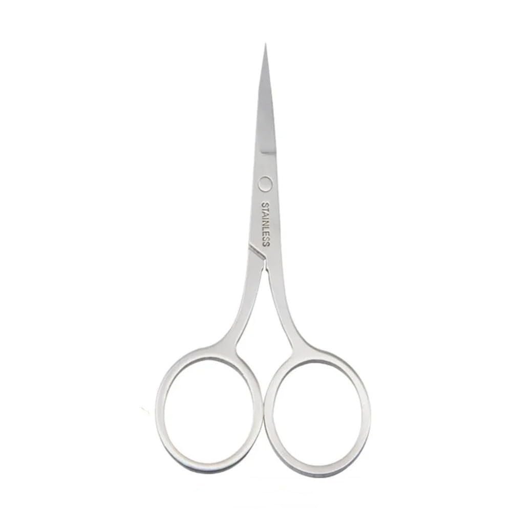 1PC Nails Art Scissor Makeup Eyebrow Eyelash Trimmer Facial Hair Remover Manicure Scissor Nail Cuticle Tool Accessories Scissors,Silver