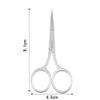 1PC Nails Art Scissor Makeup Eyebrow Eyelash Trimmer Facial Hair Remover Manicure Scissor Nail Cuticle Tool Accessories Scissors,Silver view 2