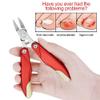Folded Cuticle Nippers Nail Manicure Pedicure Stainless Steel Cutters Tool Cuticle Scissors Clippers Trimmer Remover,GJ,YZQ,Red view 3