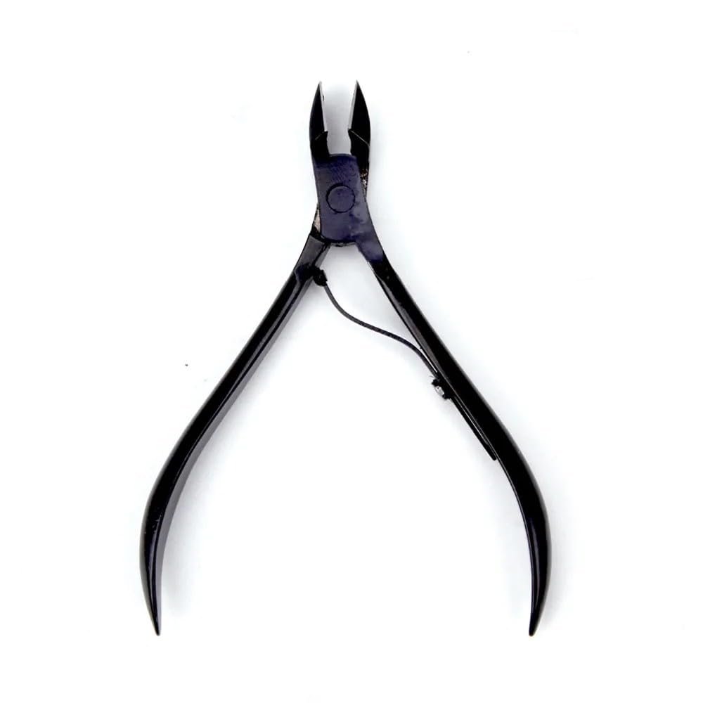 1Pc Stainless Steel Nail Cuticle Scissors Nipper Clipper Manicure Pedicure Tools Golden Handle Scissor Art Too,Black