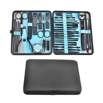10/20/36 Pcs Manicure Set Nail Clippers Kit Pedicure Care Tools Stainless Steel Women Grooming Kit for Travel,Blue 36 Pcs Set