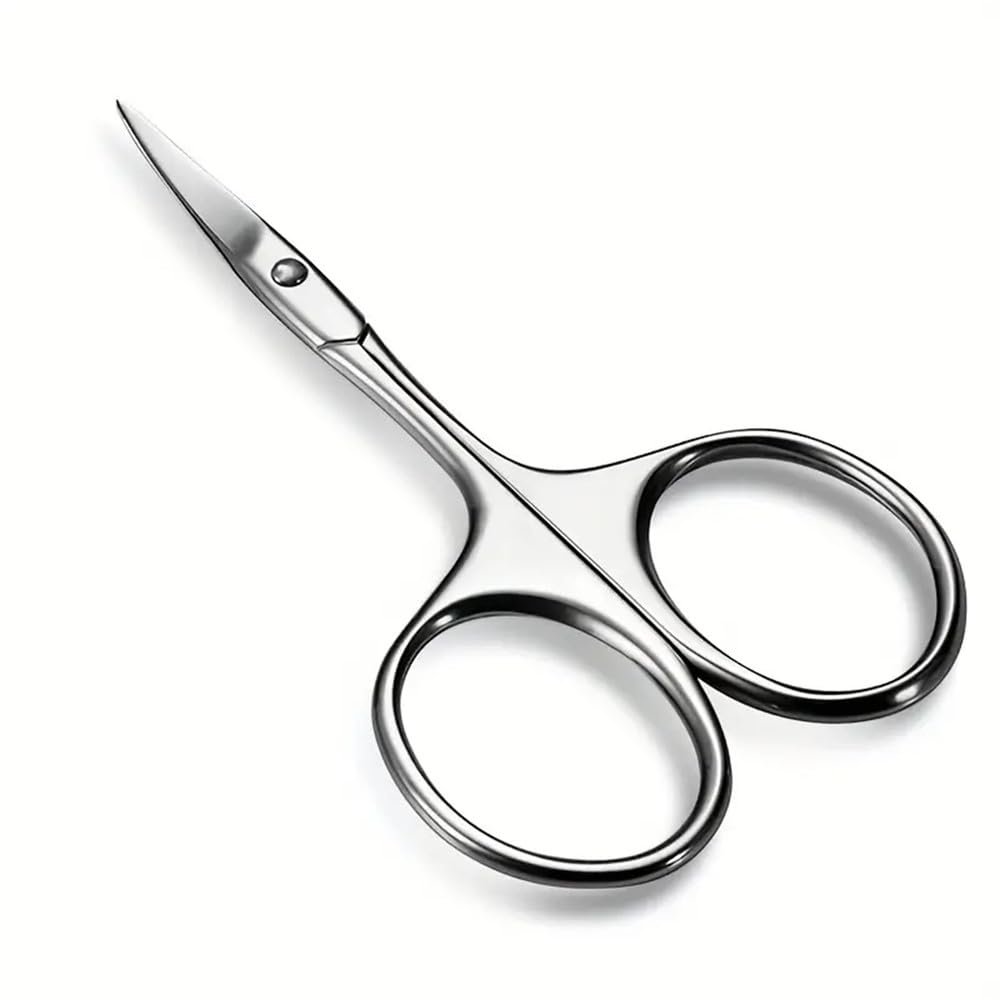 1pcs Professional Stainless Steel Eyebrow and Cuticle Scissors for Manicure, Hair Removal, and Facial Hair Trimming,Eyebrow Scissors