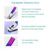 6 in 1 Purple-Blue Gradient Manicure Grooming Kit Set, Nail Tools with Black Travel Case,Zipper Bag Nail Scissors,Travel Manicur,Blue,red 6 in 1 view 3