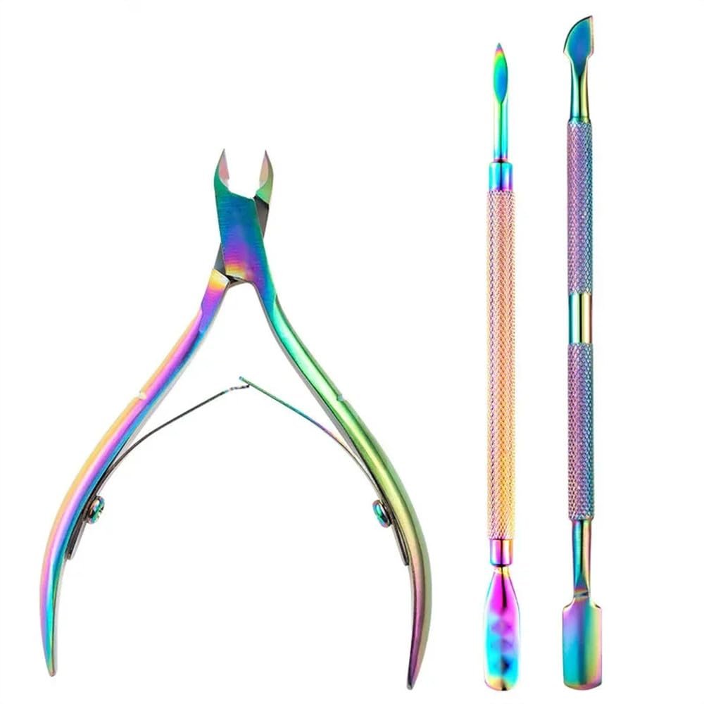 3PCS Manicure Tools Set Stainless Steel Nail File to Remove Manicure Tools Set Pliers,3pcs