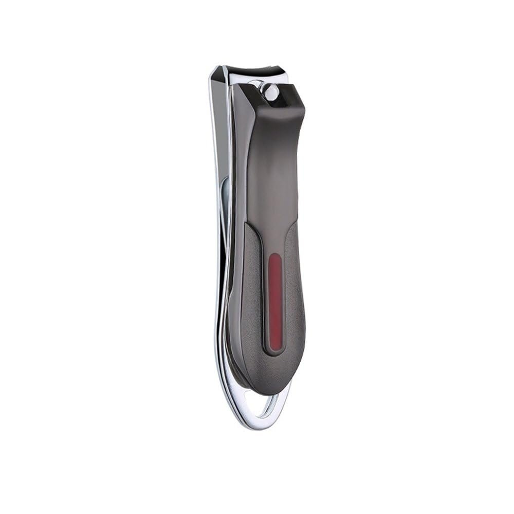 1pcs Professional Stainless Steel Nail Clipper Cutter Toenail Cutting Machine Trimmer Pedicure Scissors Manicure Files,Black