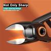 1pcs Toe Nail Clippers for Men Thick Ingrown Toenails Large Wide Jaw Opening Slanted Long Handle No Splash Fingernail Clipper,Black view 2