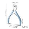 Cuticle Nippers Nail Manicure Cuticle Scissors Clippers Trimmer Remover Pedicure Tools Stainless Steel Cutters,Light Blue view 2