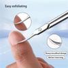 Ergonomic Cuticle Scissors - Professional Stainless Steel, Nail Trimmer, Universal Design for Left and Right Hands,Silvery view 2