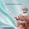 Ergonomic Cuticle Scissors - Professional Stainless Steel, Nail Trimmer, Universal Design for Left and Right Hands,Silvery view 4