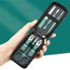 6Pcs Portable Household Manicure Sets Pedicure Tools Nail Clipper Personal Care Kits Eyebrow Scissors Earpick Black Blue Green,01 view 4