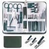 30 pcs Nail Clippers Manicure Tool Set, with Portable Travel Case, Cuticle Nippers and Cutter Kit, Professional Nail Clippers,Green 30 pcs view 1