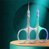 1Pcs Cuticle Scissors Manicure Nail Tools Stainless Curved Blade Eyebrow Eyelash Dry Skin Multi-Purpose Small Scissors,Silver view 2