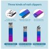 7-15pcs Colored Manicure Set Stainless Steel Eyebrow Repair and Beauty Nail Clippers Set Ear Spoon Pedicure Scissors Nail Tools,7PCS view 3