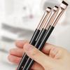 DECORNIJIA Angled Eyeliner Brush Set 5 Piece Eye Shadow and Eyebrow Brush Kit for Precision Makeup Application Includes Eye and Detailing view 3
