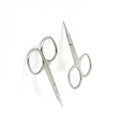1pc Small Nail Tools Cuticle Eyebrow Nose Hair Scissors Straight Curved Tip Stainless Steel Manicure Scissors,Type 3