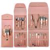 7/12/16pcs Manicure Cutters Nail Clipper Set Bag Household Rose Gold Ear Spoon Nail Clippers Pedicure Nail Scissors Tool Sharpe,7pcs lot view 2
