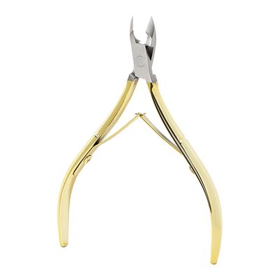 1pc Iridescent Stainless Steel Nipper Golden Silvery Cuticle Cutter Nail Nippers Scissors Manicure Remover Tool,Golden