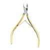 1pc Iridescent Stainless Steel Nipper Golden Silvery Cuticle Cutter Nail Nippers Scissors Manicure Remover Tool,Golden view 1