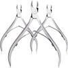3 Pieces of Professional Cuticle Scissors Cuticle Cutter tip Stainless Steel Nail Clipper Nail Care Tools,Silver view 1