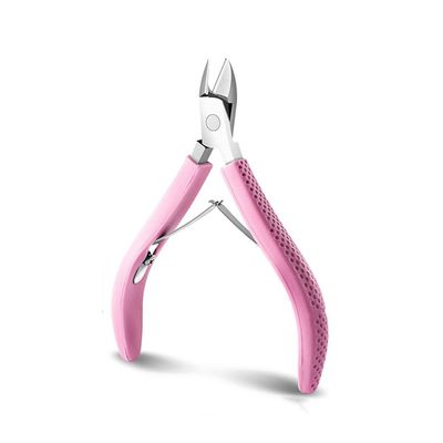 1pc Stainless Steel Cuticle Scissors Remover for Nails Art Clippers Nail Scissors Manicure Curved Tip Scissor,Pink