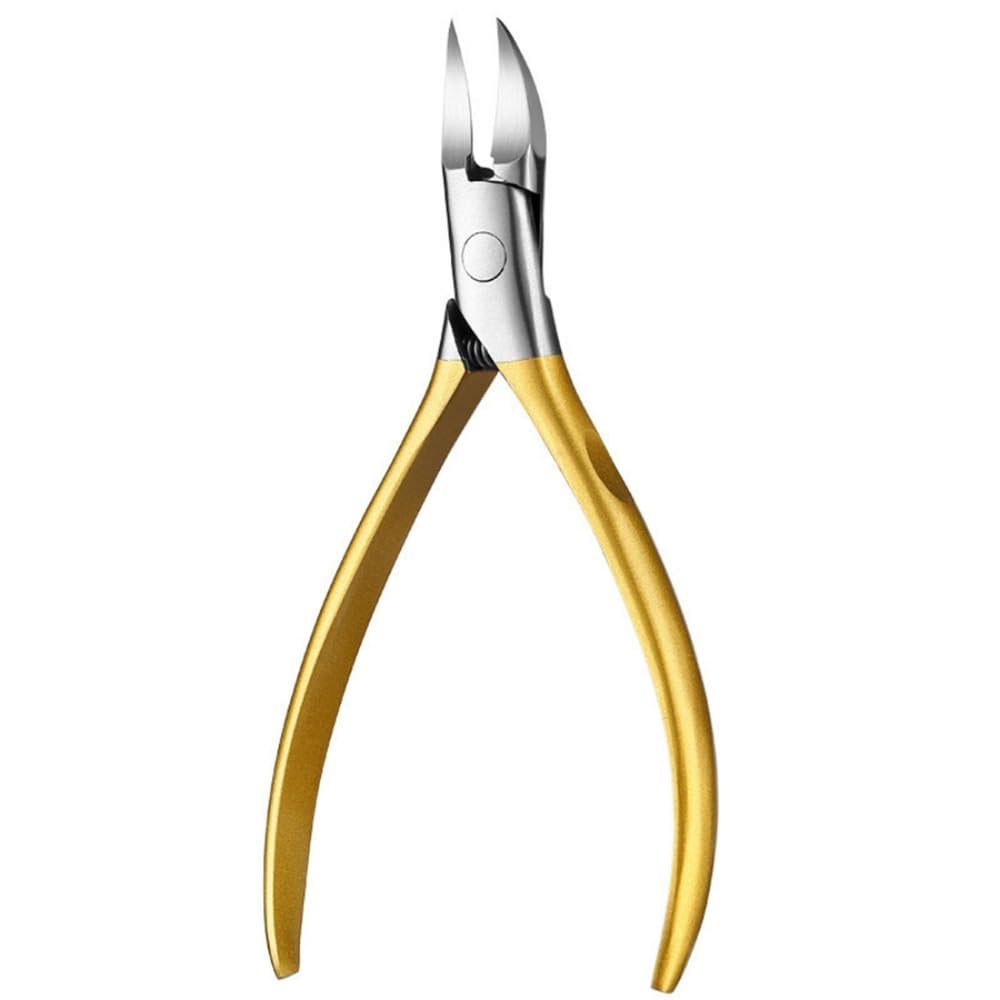 1pc Stainless Steel Eagle Beak Nail Clipper Trimming Nails Built in Spring Nail Cutter Fingernail Toenail Clipper Pedicure Tool,Gold