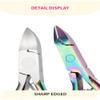 Stainless Steel Rainbow Nail Art Nippers Remover Cuticle Scissors Manicure Clipper Trimmer Finger Pedicure Plier Tools,991 view 3