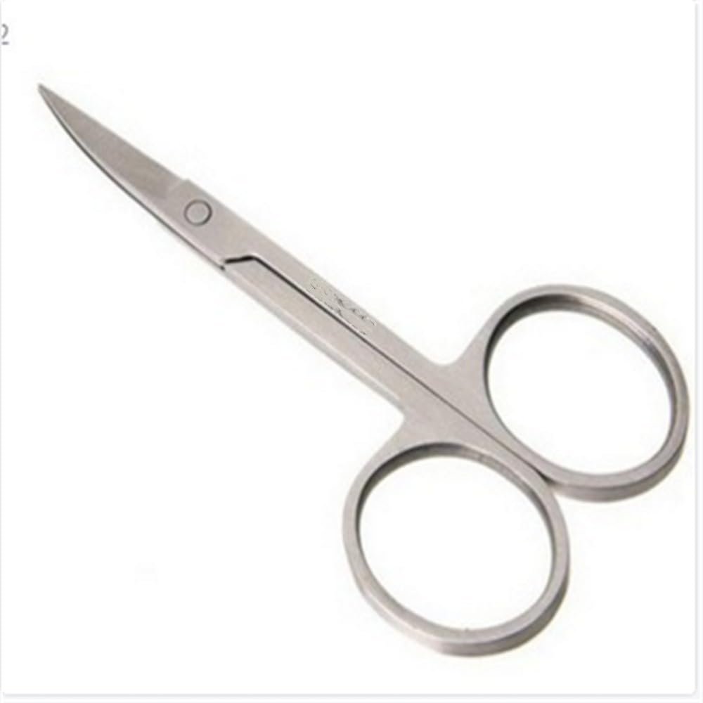 Stainless Steel Cuticle Precision Beauty Grooming for Nail Facial Hair Eyebrow Eyelash Nose Hair Professional Manicure Scissors,01,h