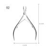 3Pcs/Set Professional Stainless Steel Nail Cutter Scissor Nippers Muti Function Cuticle Pusher Remover Nail Care Manicure Kits,A07 view 2
