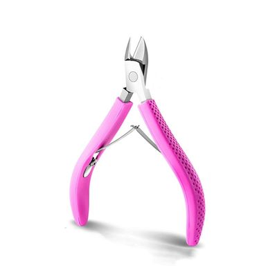 1pc Stainless Steel Cuticle Scissors Remover for Nails Art Clippers Nail Scissors Manicure Curved Tip Scissor,Rose Red