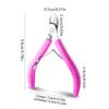 1pc Stainless Steel Cuticle Scissors Remover for Nails Art Clippers Nail Scissors Manicure Curved Tip Scissor,Rose Red view 2