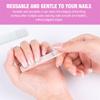 Acrylic Nail Clipper 5 in 1 Kit Glass Nail File Ergonomically Designed Trimmer Cuticle Steel Pusher,Pink view 3