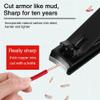 1PC Black Nail Clippers Stainless Steel Nail Cutter Thick Manicure Toenail Fingernail Plier Scissor Professional Trimmer Nail,Black view 2