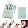 7Pcs Manicure Cutters Nail Clipper Set Household Stainless Steel Ear Spoon Universal Pedicure Scissors Tool Portable Nail Tools,7pcs,Black view 2