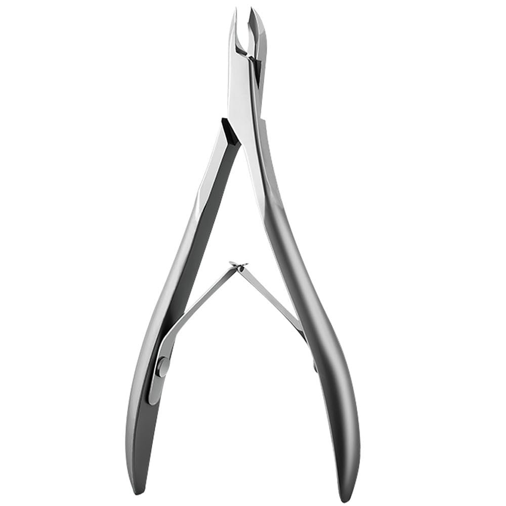 1Pcs Cuticle Nipper Cutter Stainless Steel Pedicure Manicure Scissor Nail Tool for Trim Manicure Tools,Light Grey