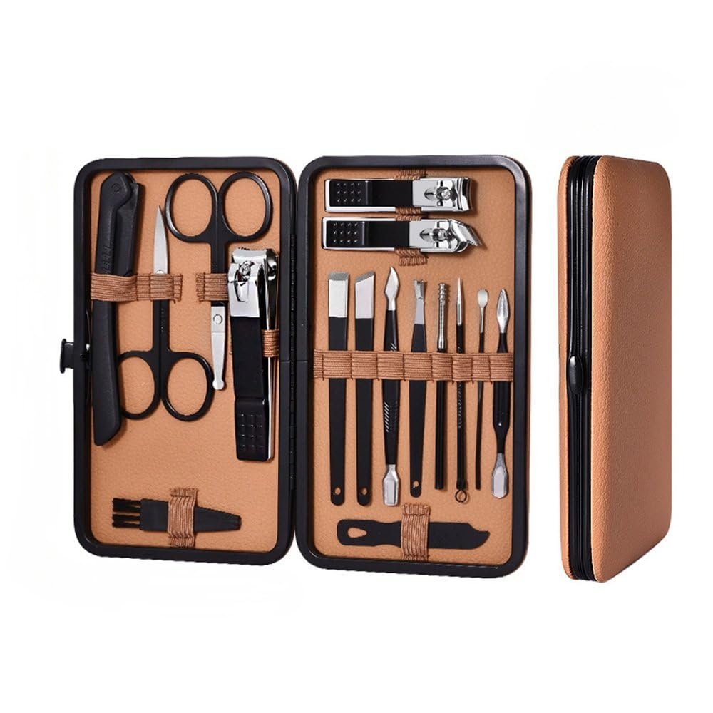 7/16/24 pcs Manicure Cutters Nail Clipper Set Household Stainless Steel Ear Spoon Pedicure Scissors Tool for Beauty,16 PCS Set
