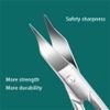 1Pcs Nail Scissors Stainless Steel Cuticle Pedicure Beauty for Eyebrow, Eyelash, Dry Skin Curved Blade,1Pcs Silvery view 4