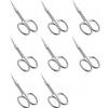 1-8pc Manicure Scissors Cuticle Regrowth Cut Curved Tip Nail Cut Grooming Professional Stainless Steel Remover,8pcs view 1