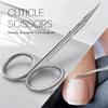 1-8pc Manicure Scissors Cuticle Regrowth Cut Curved Tip Nail Cut Grooming Professional Stainless Steel Remover,8pcs view 2