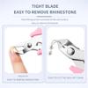 1 Pack Flat Gemstone Removal Pliers Metal Chain Cutting Zircon Jewelry Powerful Cutter Small Pliers for Removing Diamonds,Pink view 2