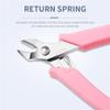 1 Pack Flat Gemstone Removal Pliers Metal Chain Cutting Zircon Jewelry Powerful Cutter Small Pliers for Removing Diamonds,Pink view 4