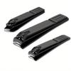 4-Piece Black Stainless Steel Nail Clipper with Nano Glass File polishing Nail File Manicure Tool Set,Black Shape2 view 1