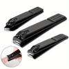 4-Piece Black Stainless Steel Nail Clipper with Nano Glass File polishing Nail File Manicure Tool Set,Black Shape2 view 2
